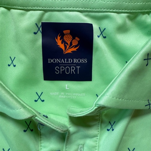 Donald Ross sport performance golf shirt. Philadelphia Country Club size large - Picture 2 of 4
